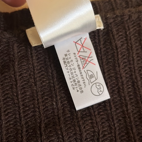 CHLOE size M soft dark brown wool cashmere knit cardigan in excellent condition - Picture 8 of 8